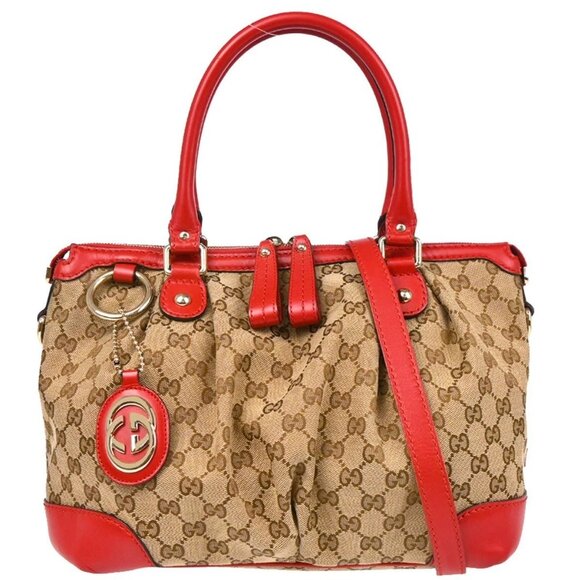 Gucci Beige GG Sukey 2way Handbag - Picture 1 of 11